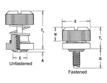 Low Profile Knob Spring-loaded Captive Panel Screw PF31 - Unified - Image 2