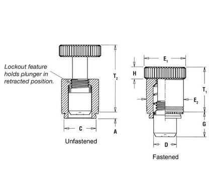 Spring-loaded Locating Pin - Unified Type PSL2, PTL2 - Image 2
