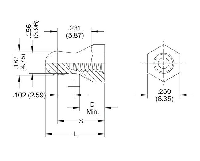 PENCOM BS11 Series Stainless Steel Female Thread Ball Stud Fastener - Image 2