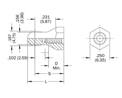 PENCOM BS11 Series Stainless Steel Female Thread Ball Stud Fastener - Image 2