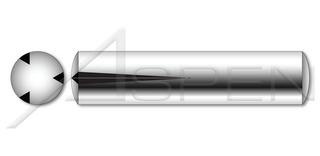 DIN 1472/ISO 8745 Metric Half Length Tapered Stainless Steel Grooved Pin - Image 1