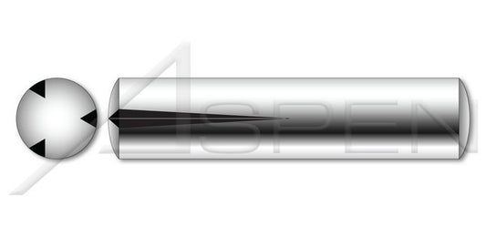 DIN 1472/ISO 8745 Metric Half Length Tapered Stainless Steel Grooved Pin - Image 1