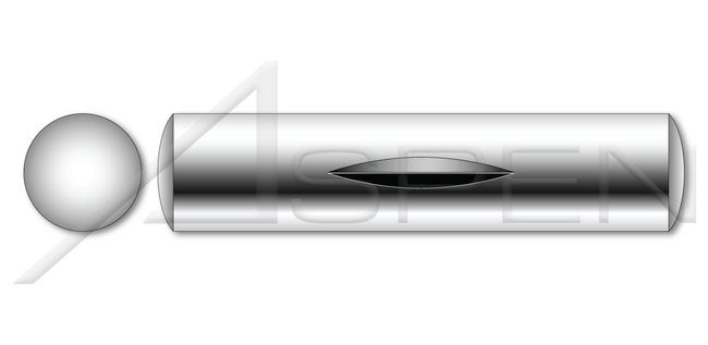 DIN 1475/ISO 8742 Metric Third Length Tapered Center Stainless Steel Grooved Pin - Image 1