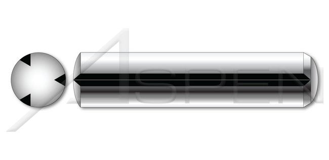 DIN 1473/ISO 8740 Metric Full Length Parallel Stainless Steel Grooved Pin - Image 1