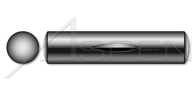 DIN 1475/ISO 8742 Metric Third Length Tapered Center Steel Grooved Pin - Image 1