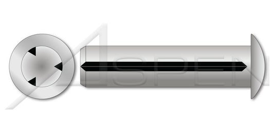 DIN 1476/ISO 8746 Metric Full Length Parallel Round Head Aluminum Grooved Pin - Image 1