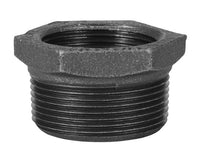 BMI Black Malleable Iron Threaded Hex Bushing Fitting, 1 1/2 x 1/4 in