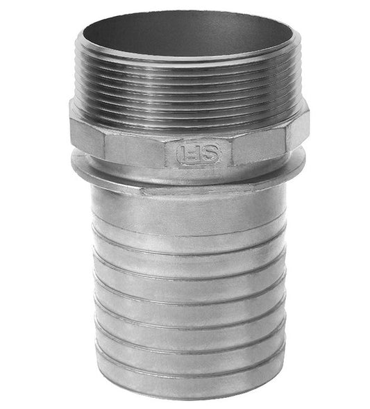 4 Inch 316 Stainless Steel Hose Barb Nipple - Image 1