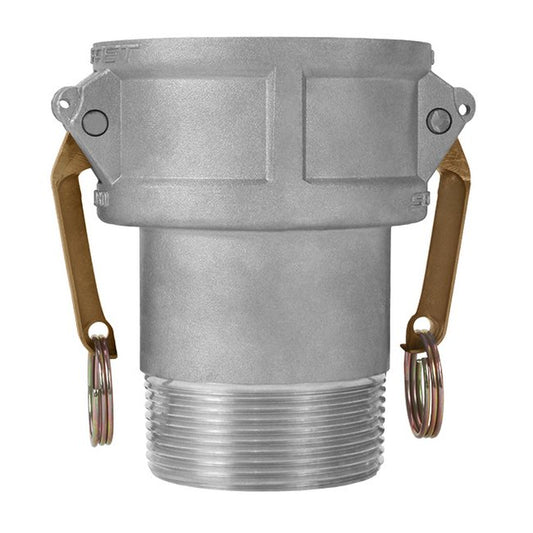 Aluminum Long Neck Type B Female NPT x Male NPT Cam and Groove Coupling, 2x2 in - Image 1