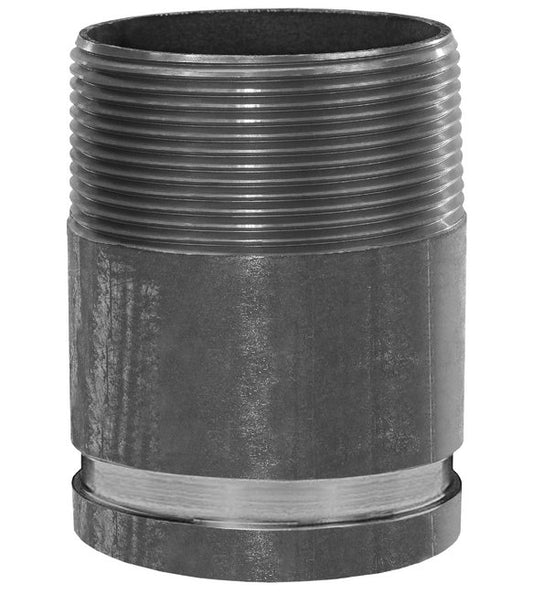 4" Black Steel Grooved End NPT Nipples - Institutional Grade Pipe Fittings - Image 1