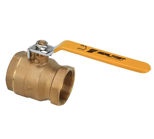 Seal Fast 2 Inch Brass Full Bore 2 Piece Ball Valve 600 WOG/CWP - Image 1