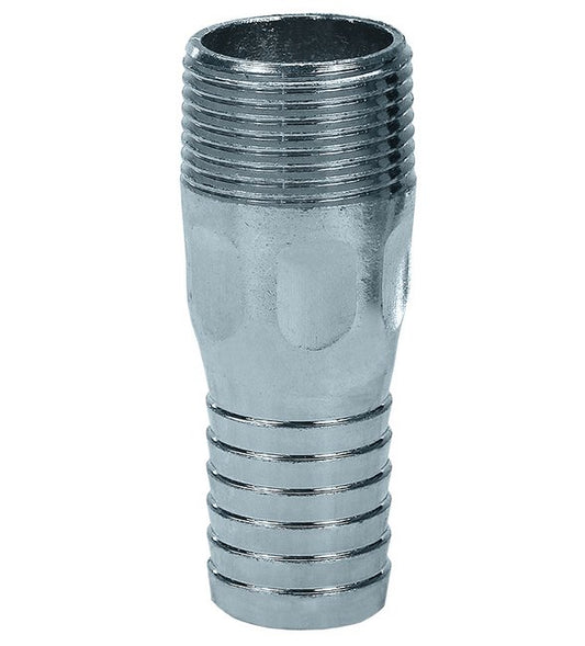 Seal Fast 1 Inch Zinc Plated Steel Hex Combination Nipple - Image 1