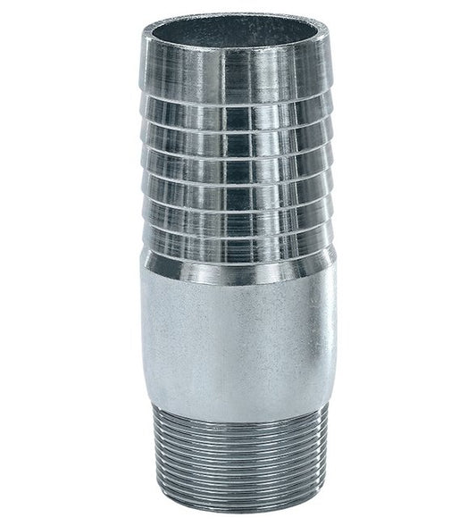 Zinc Plated Steel NPT Combination Nipple, 1 1/4 x 1 1/2 in - Image 1