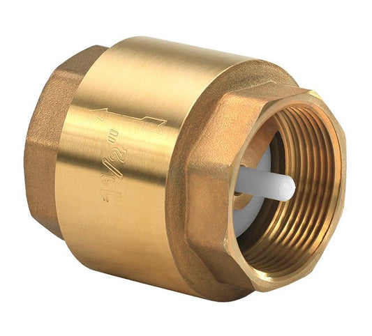 Seal Fast Brass Spring Loaded Check Valve, 3/4 Inch - Image 1