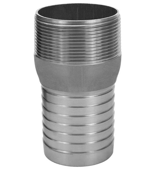 304 Stainless Steel Male NPT Combination Nipple Fitting, 2-1/2 in - Image 1