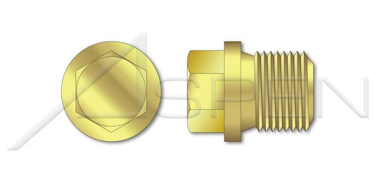 Brass Straight Thread External Hex Drive Pipe Plug - Image 1