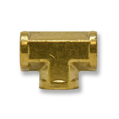 1/8 Inch (in) Female National Pipe Thread (FNPT) Brass Tee - Image 3