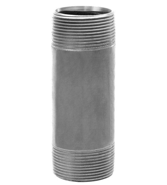 316 Stainless Steel Threaded Nipple, 3"x6", Pack of 10 - Image 1