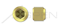 Brass 3/4 Inch (in) Taper Dry Seal Hex Socket Drive Pipe Plug