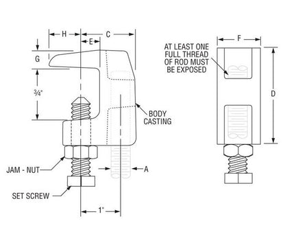 Galvanized Universal C-Type Clamp for Versatile Pipe Support - Image 2