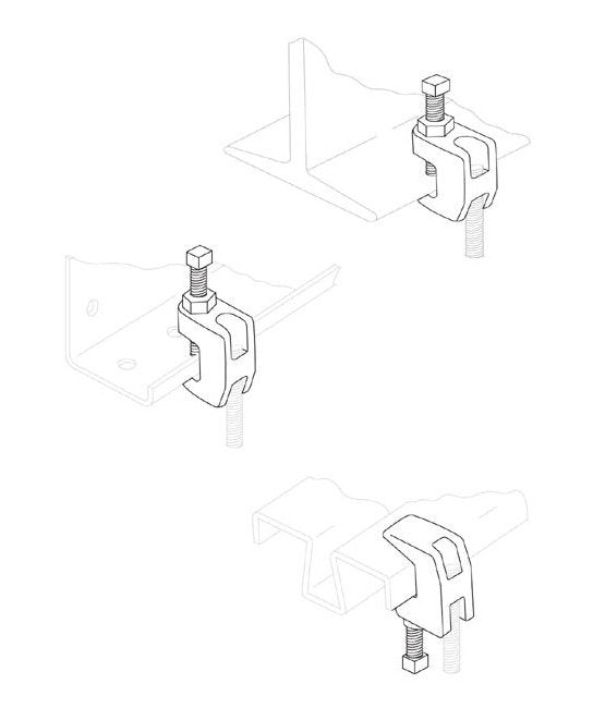 Heavy-Duty Universal C-Type Clamp with Wide Throat - Galvanized Finish - Image 3