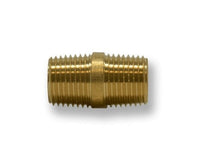 Brass Close Nipple Fitting, 1/8 inch MNPT Male Thread
