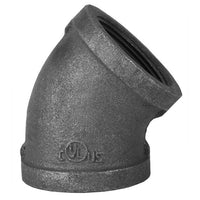 BMI 1/4" 45 Degree Black Malleable Iron Threaded Elbow