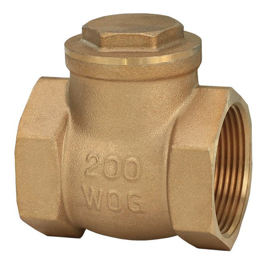 Seal Fast 1 1/4 Inch Brass Swing Check Valve - Image 1