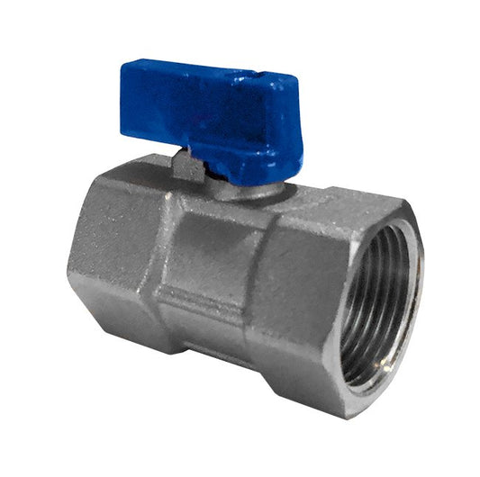 Seal Fast 1/4 Inch Nickel Plated Brass Mini Ball Valve - Image 1