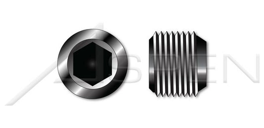 Holo-Krome® Alloy Steel 7/8 Inch (in) Taper Flush Seating Hex Socket Drive Pipe Plug - Image 1