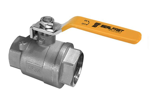 316 Stainless Steel Full Bore Ball Valve 1/2 in with Locking Handle - Image 1