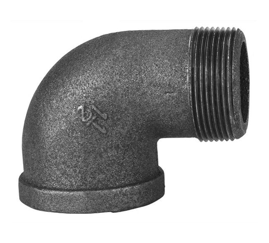 1 1/4 Inch BMI 90º Street Black Malleable Iron Threaded Elbow - Image 1