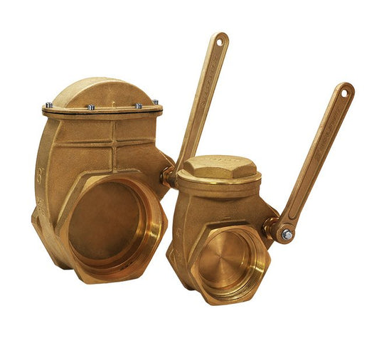 Seal Fast 4 Inch Brass Lever Valve - Image 1