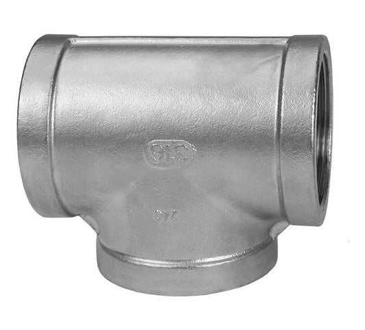 304 Stainless Steel 3-Inch Tee Fitting - Image 1