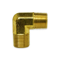 Brass Male National Pipe Thread (MNPT) Elbow, 1/8 Inch