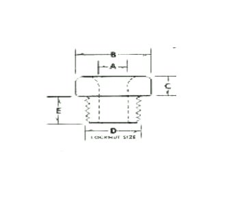 7/16 Inch (in) Dimension A Pipe Thread Bushing - Image 2