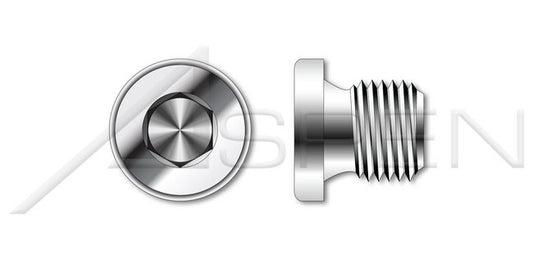 A4 Stainless Steel Straight Thread Hex Socket Drive Pipe Plug - Image 1