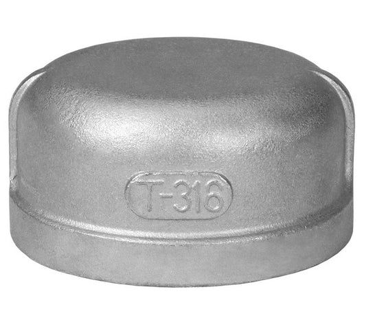 2 Inch 316 Stainless Steel Cap Fitting for Pipe Couplings - Image 1