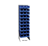 Single Sided Louvered Panel High Density Storage System - 18 x 12-1/2 in Panel, 2 x 66 in Panel, Oyster White/Gray