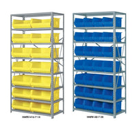 Source Equipment Yellow Shelf System with Hopper Fronts - 14-3/4"W x 16-1/2"D