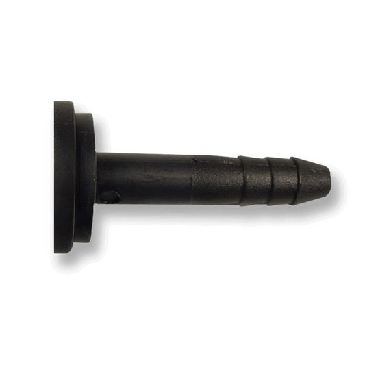 Black Polypropylene Garden Hose Adapter Fitting - 3/8 in Barb Size - Image 1