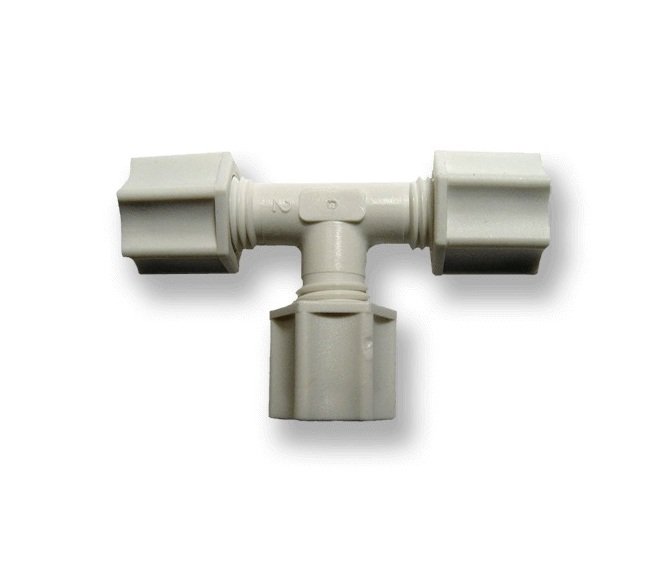 Glass-Filled Polypropylene Compression Tee Fitting - Image 1