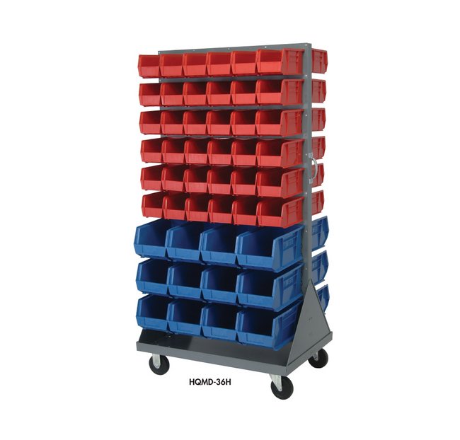 Mobile Double Sided Louvered Panel High Density Storage System - 36" x 25" - Image 1