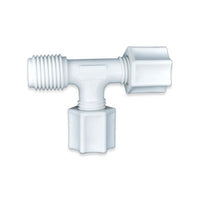 Acetal Compression Tee Fitting - CMR Series 1/4in MNPT, 3/8in OD