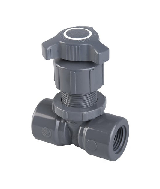 1/2" PVC Globe Needle Valve - Image 1