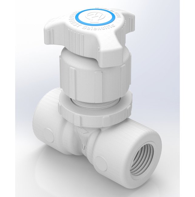 Throttle Master 1/2" x 1/2" Female NPT Globe Needle Valve-PP - Image 1