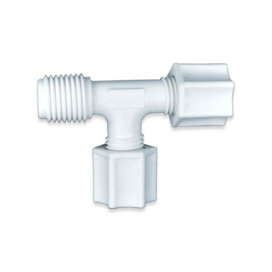 PVDF Compression Tee Fitting with Poly Gripper - Image 1