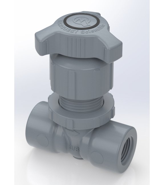 CPVC 3/8" Female NPT Globe Needle Valve - Throttle Master Series - Image 1