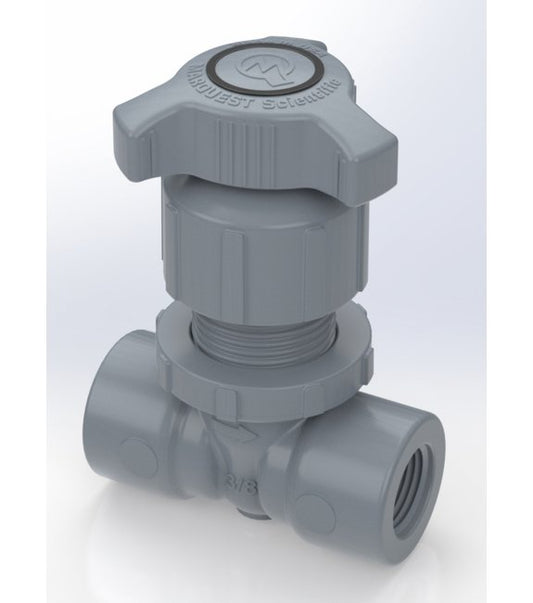 CPVC 3/8" Female NPT Globe Needle Valve - Throttle Master Series - Image 1