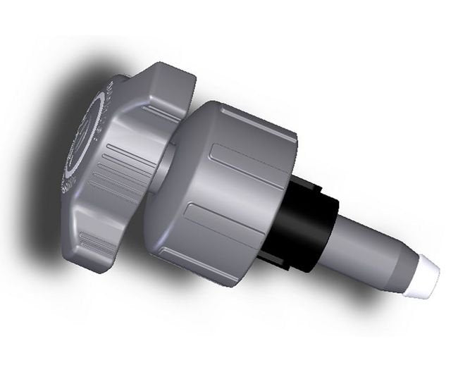 CPVC Needle Valve Assembly with White Ring and L Series Needle - Image 1